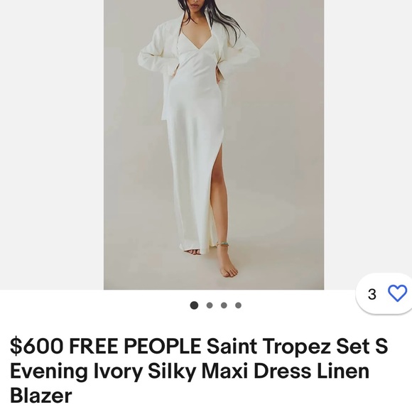 Free people saint tropez backcless dress with blazer -NEW - Picture 4 of 5
